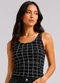 Infinita Cor - Blusa Feminina de Alça Estampada Preto - variação: Preto