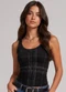 Infinita Cor - Blusa Feminina de Alça Estampada Preto - variação: Preto
