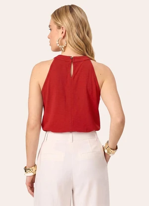 Endless - Blusa Feminina de Alça Lisa Vermelho - ENDLESS