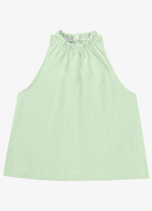 Endless - Blusa Feminina de Alça Malhão Maquinetado Verde