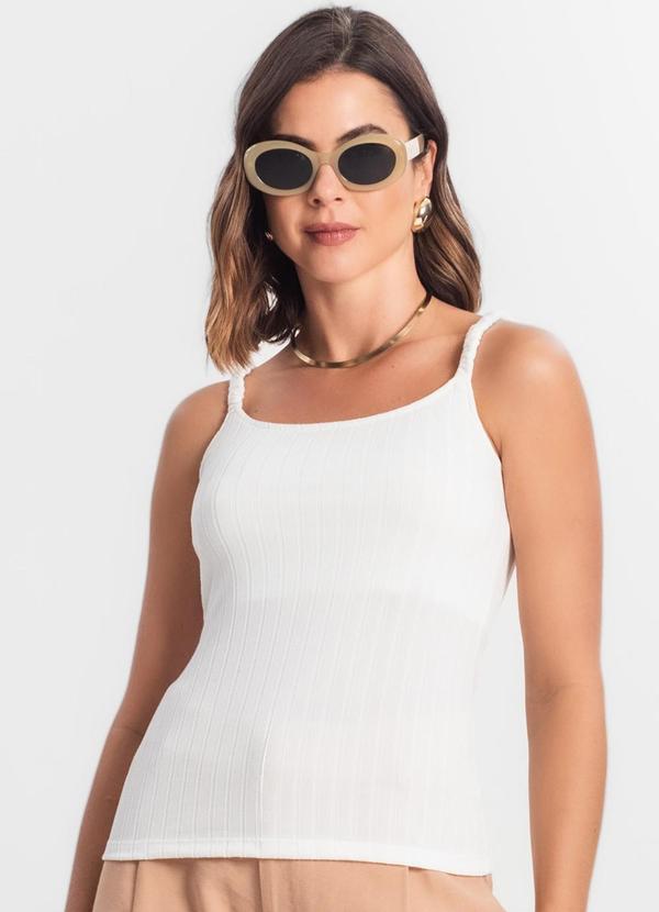 Infinita Cor - Blusa Feminina de Alça Bege