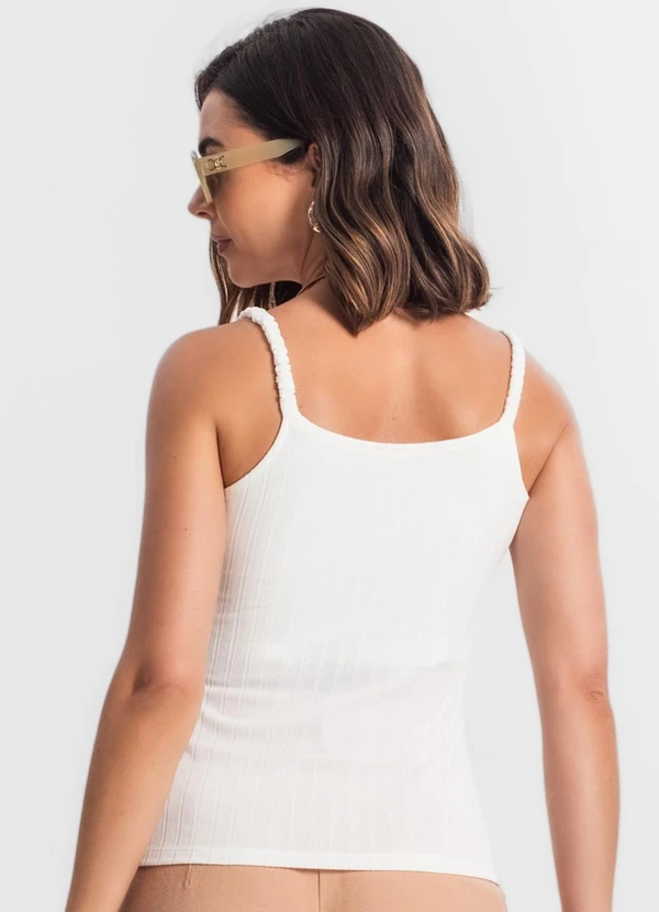 Infinita Cor - Blusa Feminina de Alça Bege 2