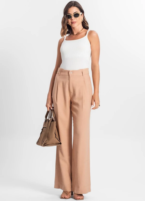 Infinita Cor - Blusa Feminina de Alça Bege 3