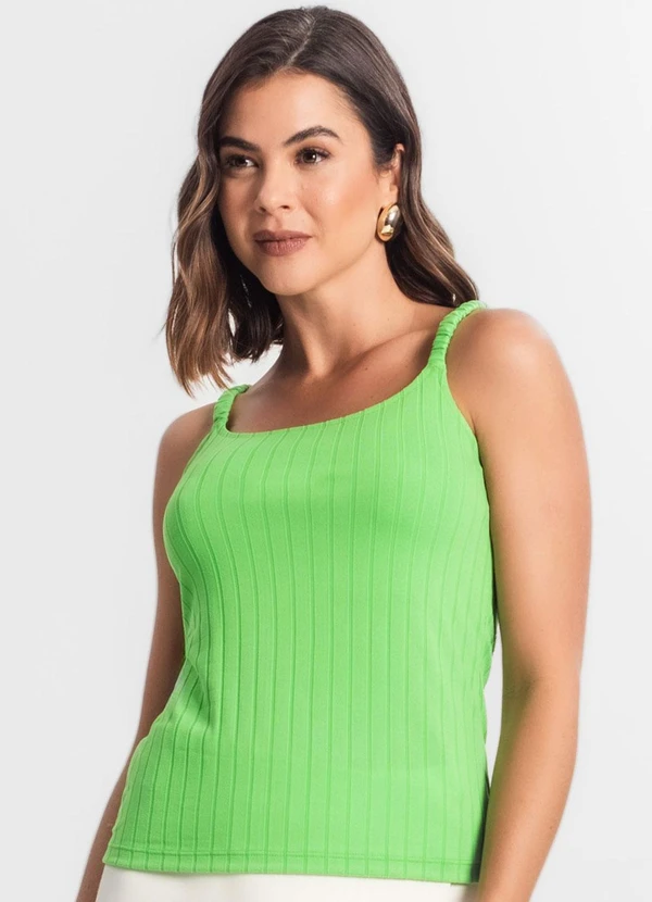 Infinita Cor - Blusa Feminina de Alça Verde
