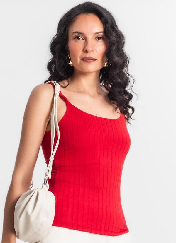 Infinita Cor - Blusa Feminina de Alça Vermelho