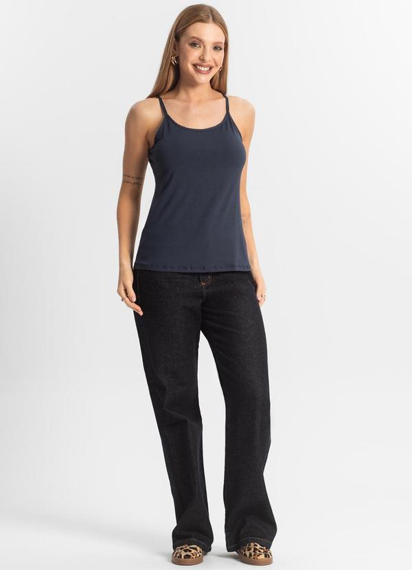 Select - Blusa Feminina de Alças Básica Azul 3