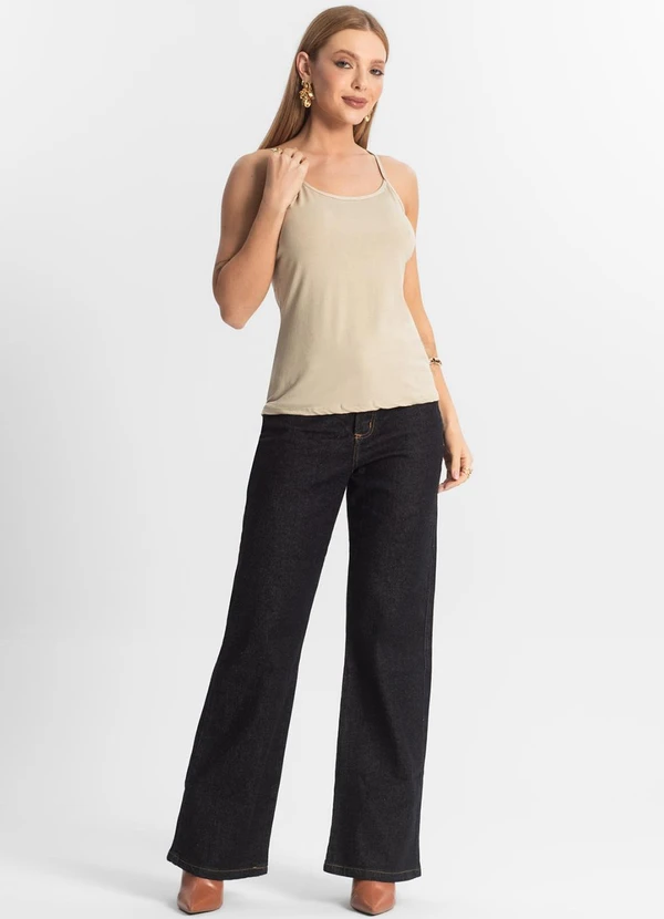 Select - Blusa Feminina de Alças Básica Bege 3