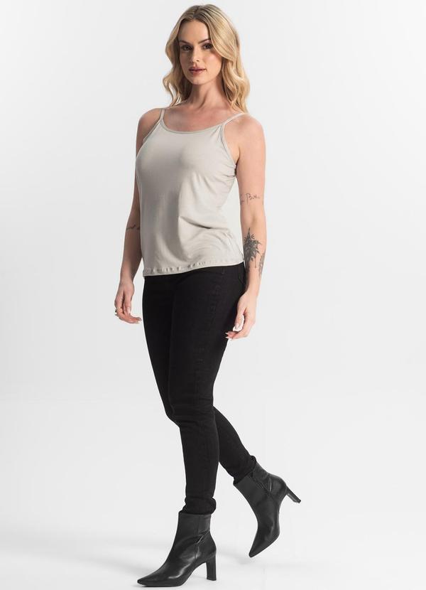 Select - Blusa Feminina de Alças Básica Cinza 3