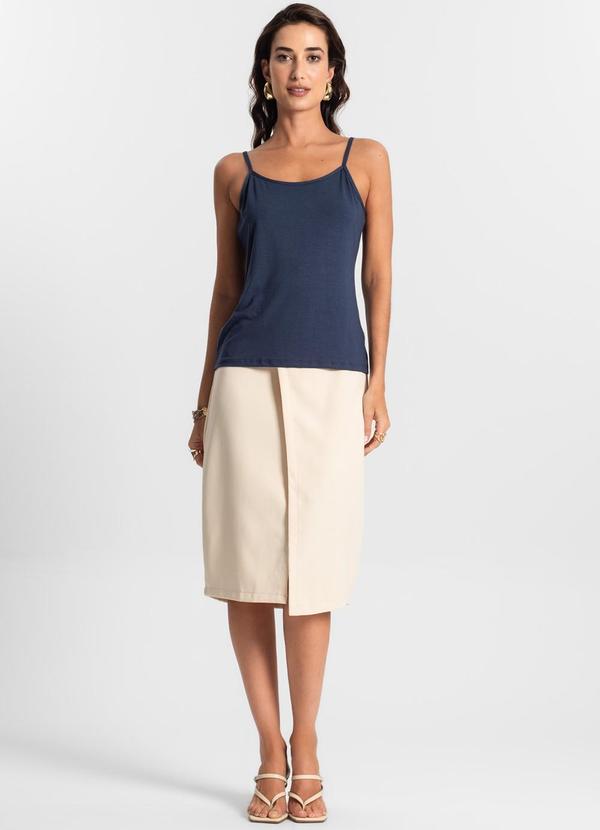 Select - Blusa Feminina de Alças Básica Azul 3