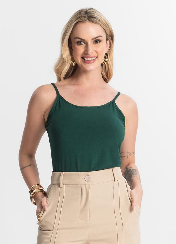 Select - Blusa Feminina de Alças Básica Verde