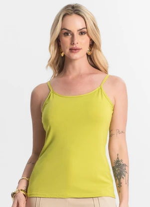 Select - Blusa Feminina de Alças Básica Amarelo - SELECT