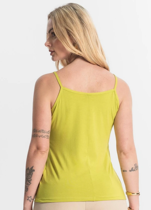 Select - Blusa Feminina de Alças Básica Amarelo 2