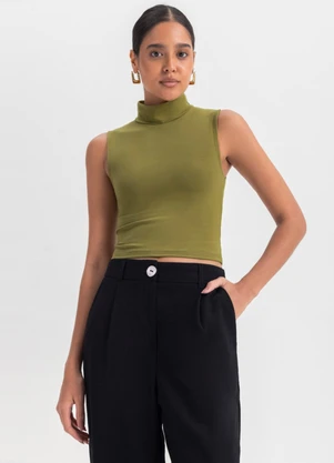 Essendi - Blusa Feminina em Cotton  Verde - ESSENDI