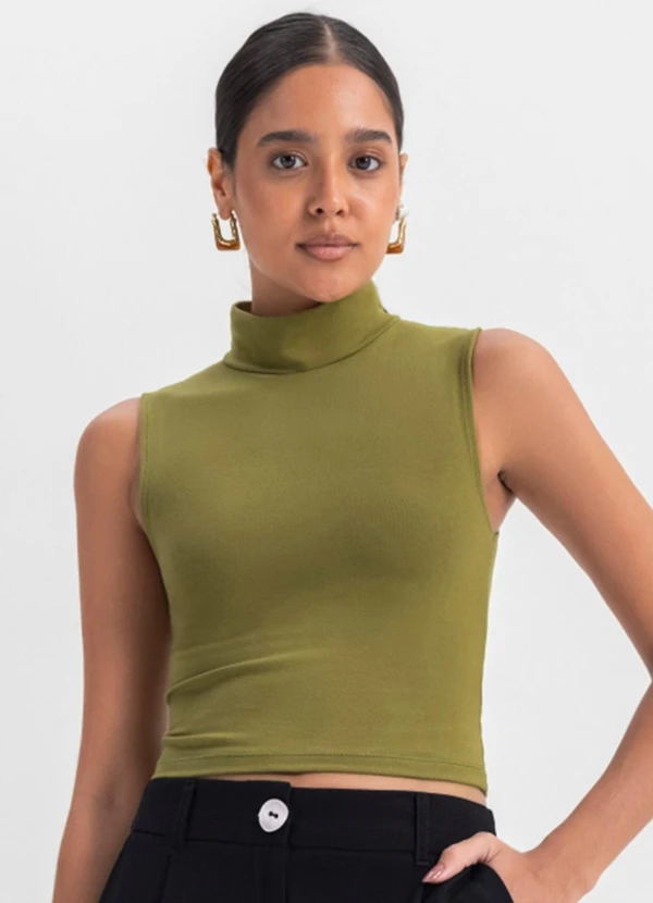 Essendi - Blusa Feminina em Cotton Verde