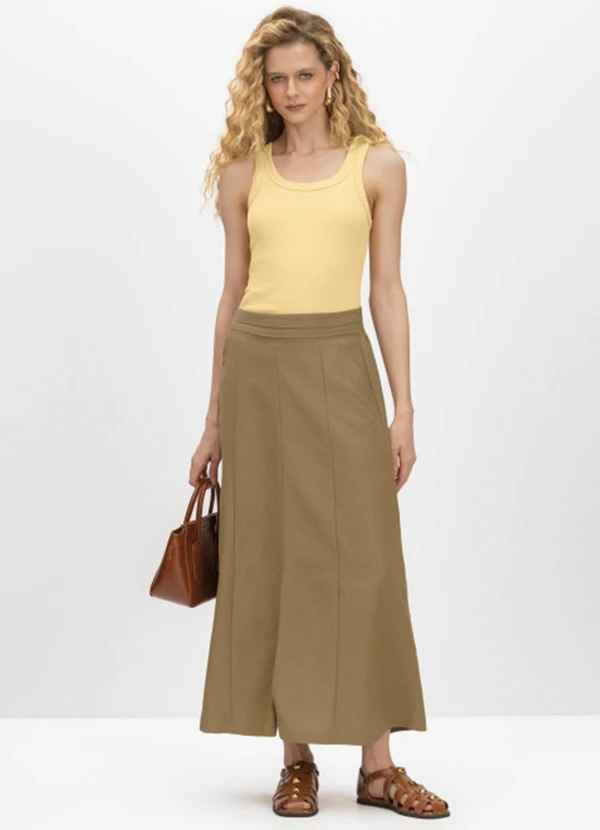 Essendi - Blusa Feminina em Ribana Amarelo