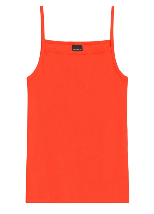 Essendi - Blusa Feminina em Ribana Canelada Laranja 3