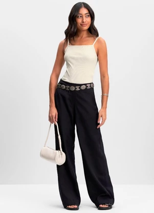 Essendi - Blusa Feminina em Ribana Canelada Natural - ESSENDI