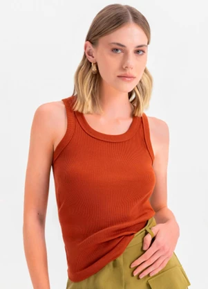 Essendi - Blusa Feminina em Ribana Marrom - ESSENDI