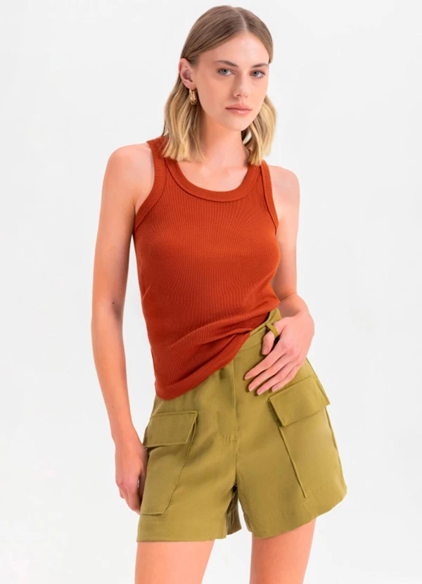 Essendi - Blusa Feminina em Ribana Marrom 3