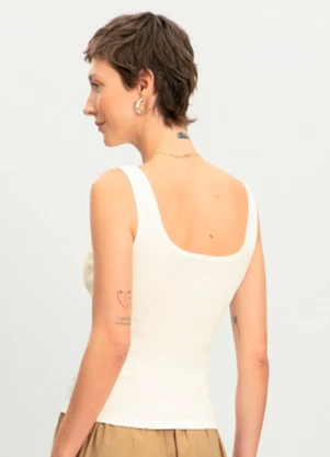 Essendi - Blusa Feminina em Ribana Natural - ESSENDI