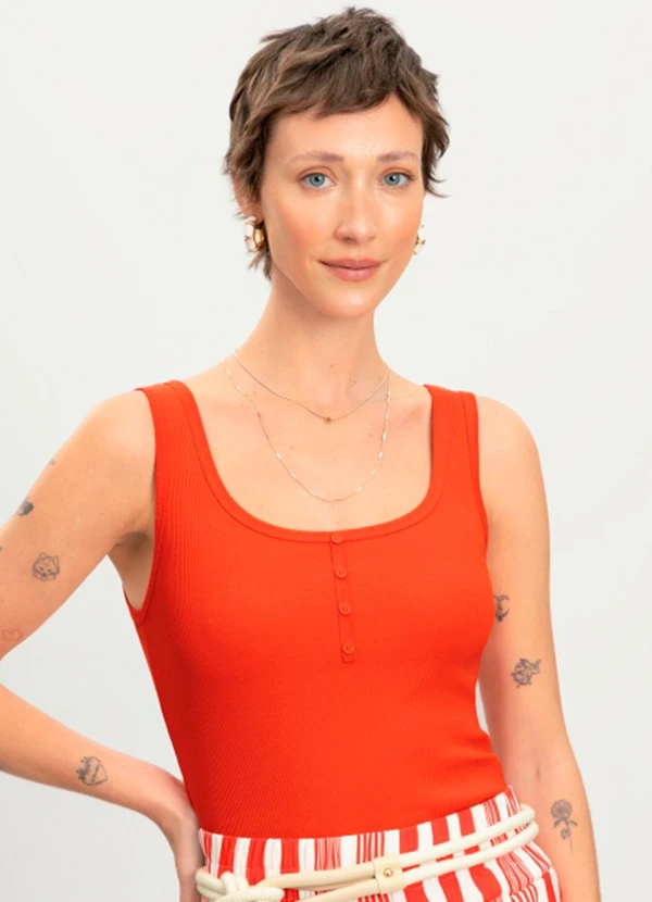 Essendi - Blusa Feminina em Ribana Vermelho 1