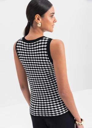 Essendi - Blusa Feminina em Tricô  Preto - ESSENDI