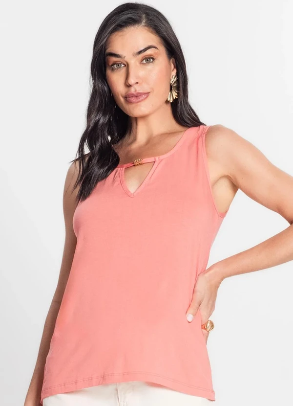 Infinita Cor - Blusa Feminina Estampada Laranja