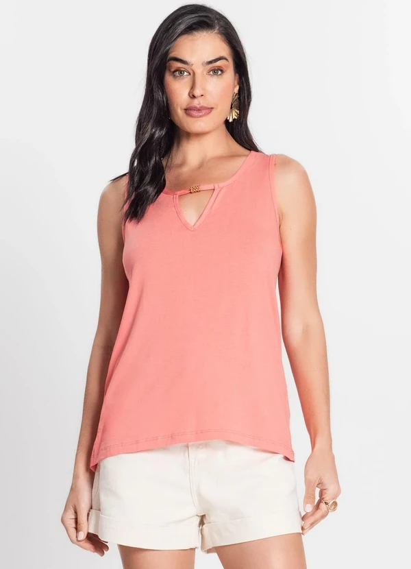 Infinita Cor - Blusa Feminina Estampada Laranja 4