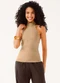 Marialícia - Blusa Feminina Frente Única Bege - variação: Bege