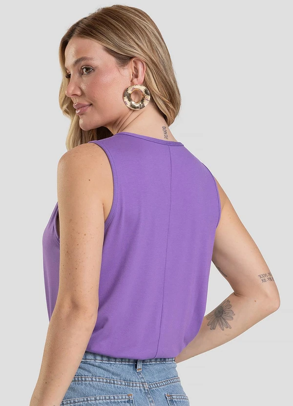 Infinita Cor - Blusa Feminina Lisa Roxo 2