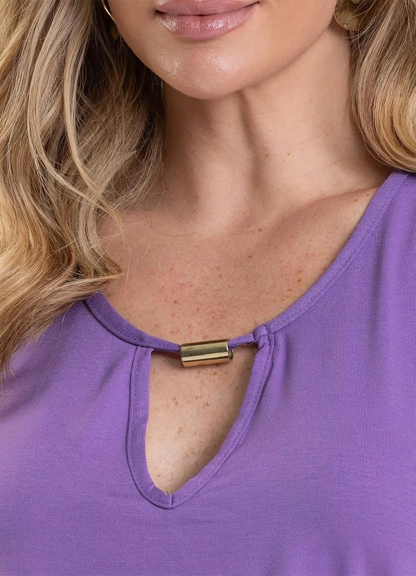 Infinita Cor - Blusa Feminina Lisa Roxo 4