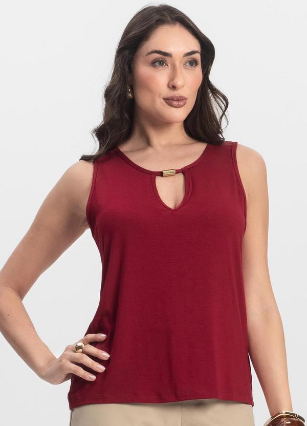 Infinita Cor - Blusa Feminina Lisa Vermelho