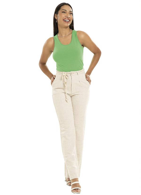 Habana - Blusa Feminina Regata em Cotton Básica Verde 2