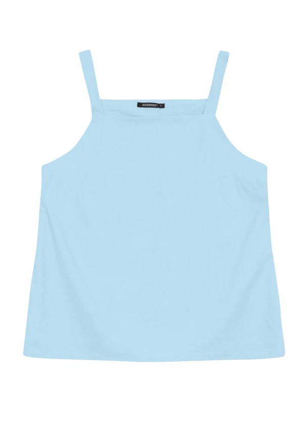 Essendi - Blusa Feminina Regata em Linho Azul 6