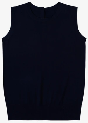 Select - Blusa Feminina Regata Tricot Azul - SELECT