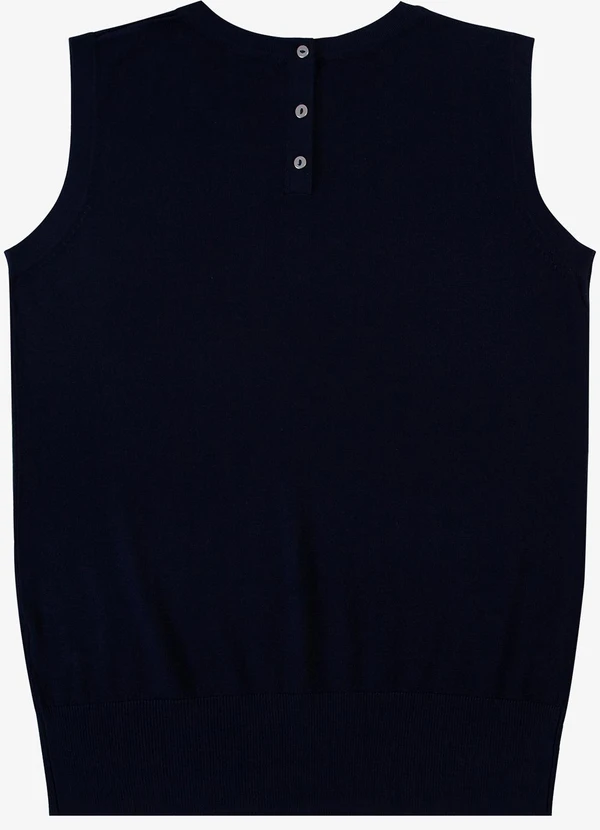 Select - Blusa Feminina Regata Tricot Azul