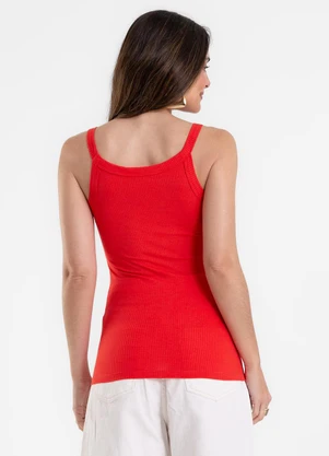Rovitex - Blusa Feminina Ribana Visco Canelada Vermelho - ROVITEX