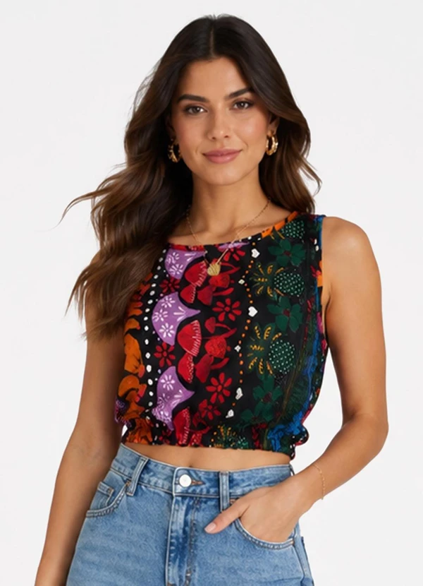 Endless - Blusa Feminina Tecido Viscose Khyara Preto