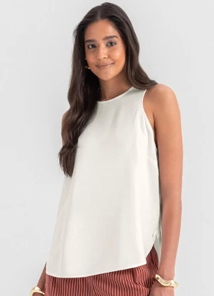 Essendi - Blusa Feminina Viscose Bege - ESSENDI