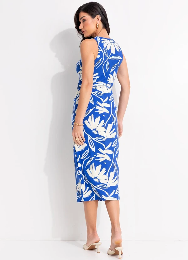 Quintess - Blusa Floral Azul em Canelado 5