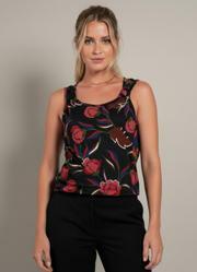 Blusa Floral Invernal em Malha
