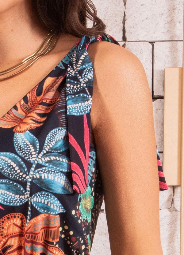 Quintess - Blusa Folhagem Tropical em Malha Fria 5