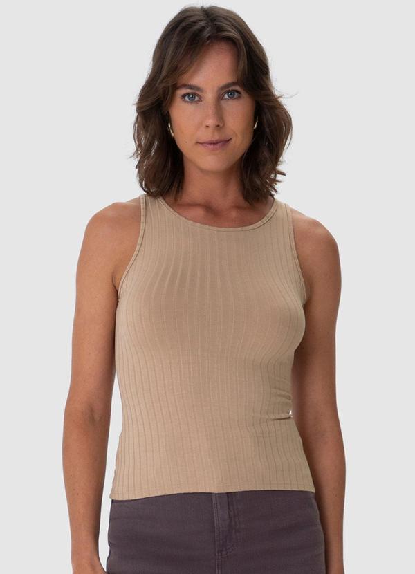 Malwee - Blusa Justa Canelada Feminina Bege