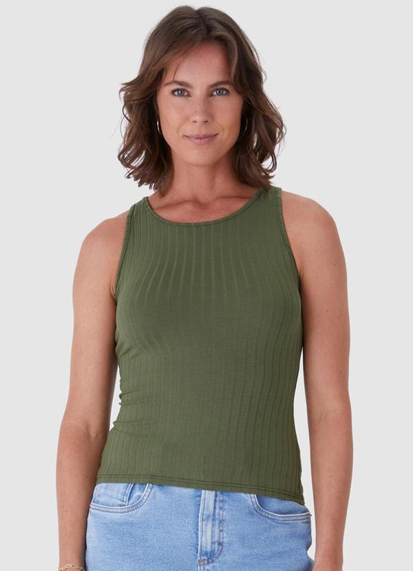 Malwee - Blusa Justa Canelada Feminina Verde