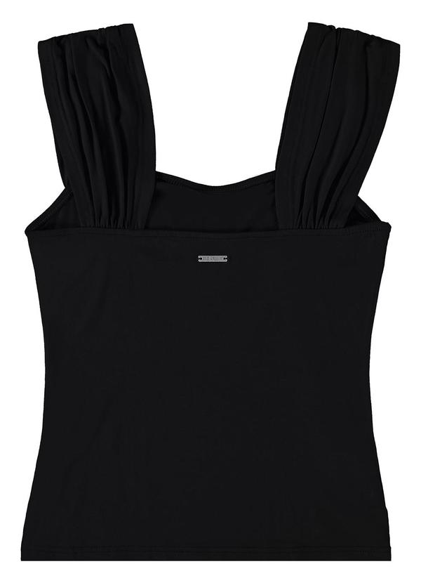 Enfim - Blusa Justa com Alça Franzida Preto 2