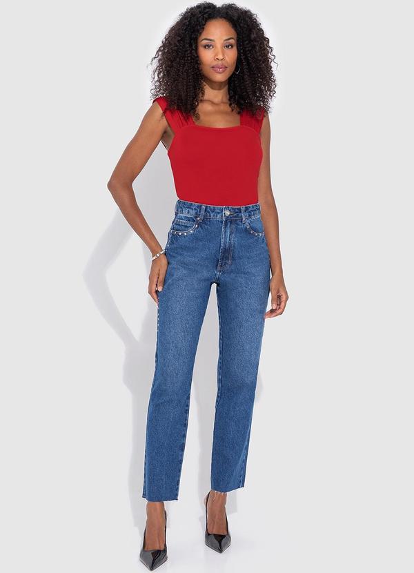 Enfim - Blusa Justa com Alça Franzida Vermelho 2