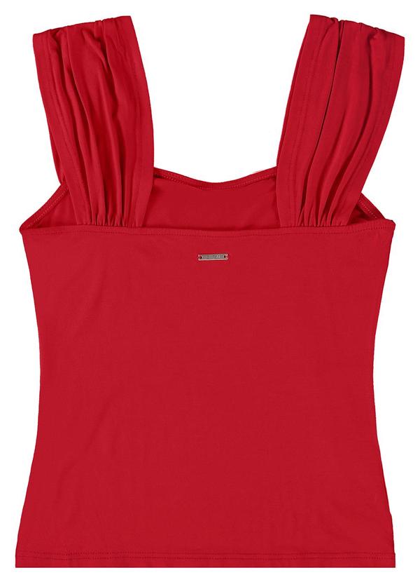 Enfim - Blusa Justa com Alça Franzida Vermelho 4