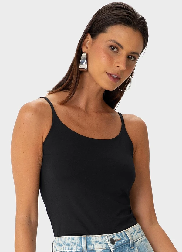 Enfim - Blusa Justa em Malha Preto