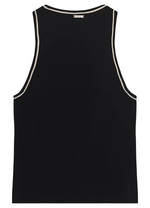 Enfim - Blusa Justa em Tricot Preto - ENFIM