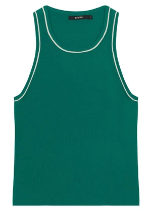 Enfim - Blusa Justa em Tricot Verde Esmeralda - ENFIM